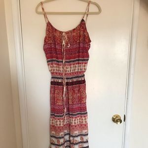 LULU’s Boho chic printed maxi dress